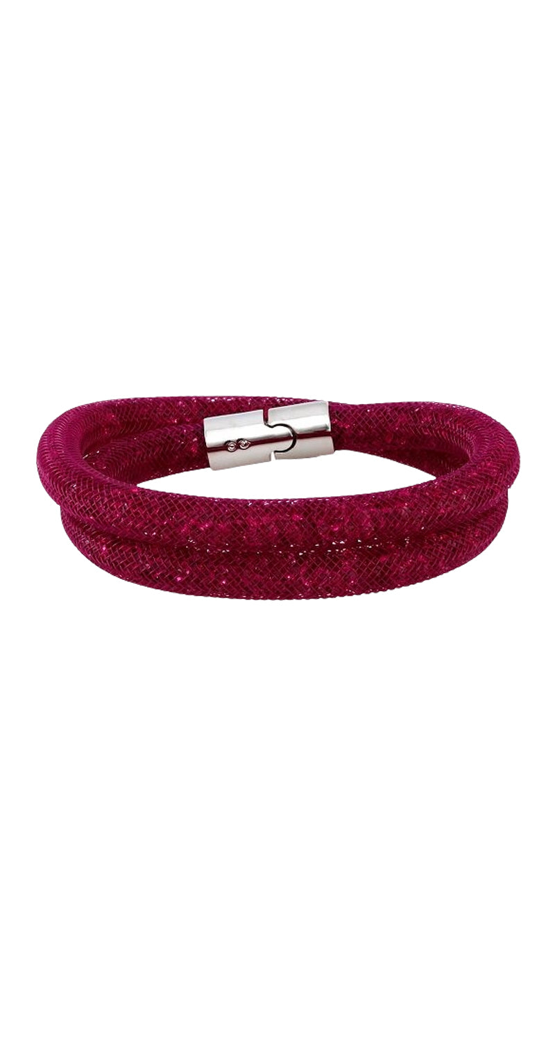 Brazalete Fucsia Doble de Cristales Stardust