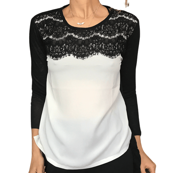 Blusa color block