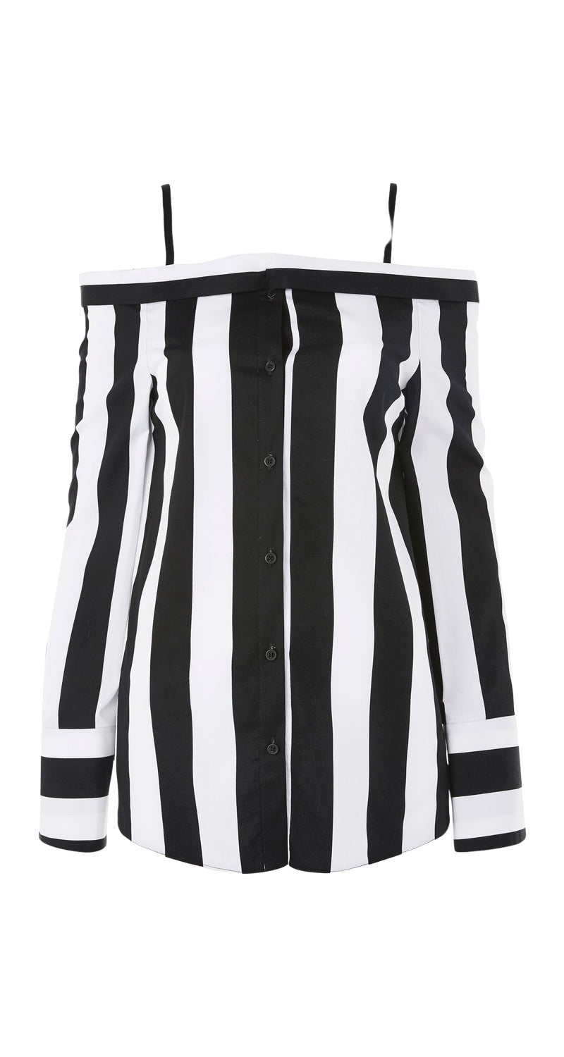 Blusa rayas blanco y negro shop