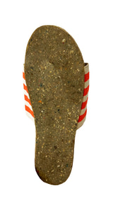 Sandalias Franjas Naranjo Neón