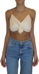Crop Top Nudo Beig