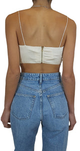Crop Top Nudo Beig