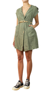Vestido Verde Lino