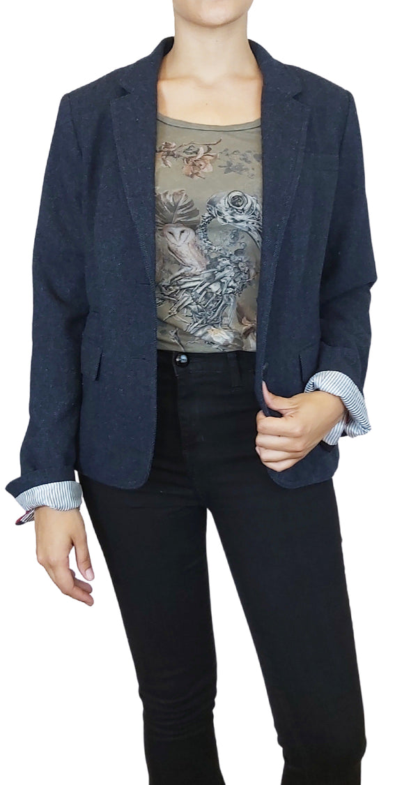 Blazer Espiga Azul