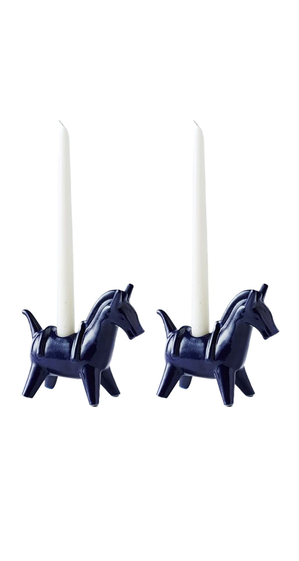 Ceramic Horse Candleholders