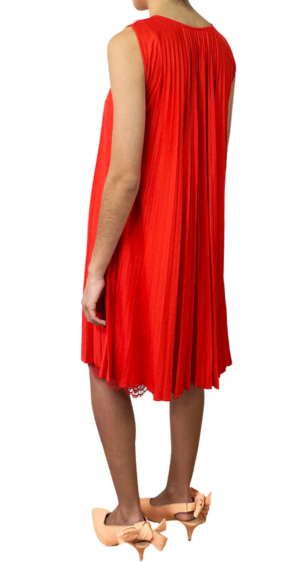 Vestido Rojo Plisado