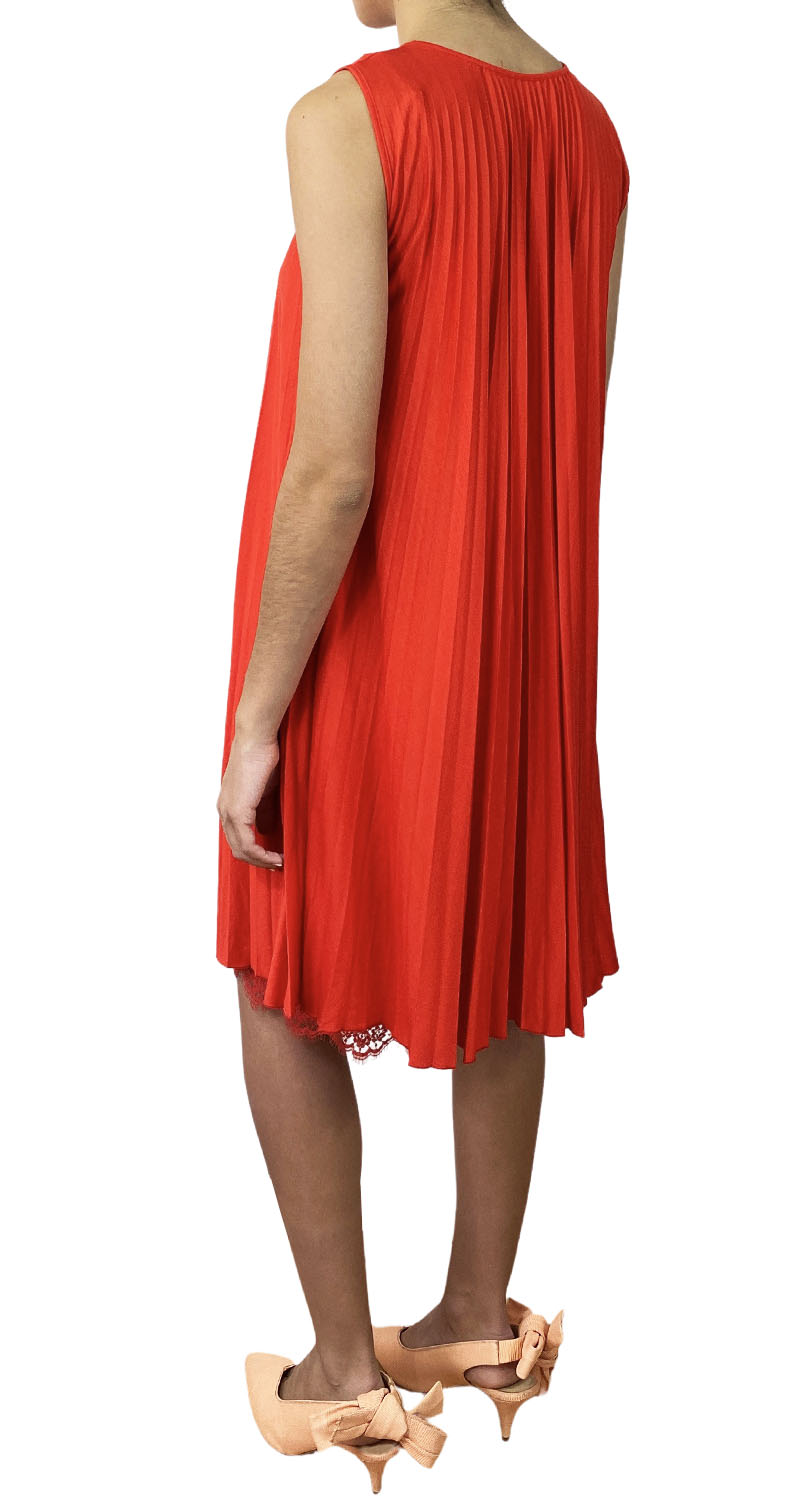 Vestido Rojo Plisado