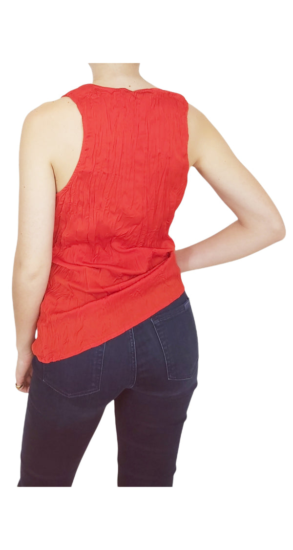 Blusa Roja Plisados