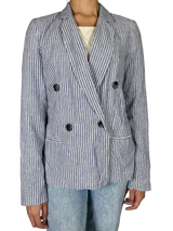 Blazer Rayas Lino