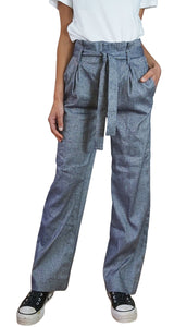 Pantalón Gris con Lazo