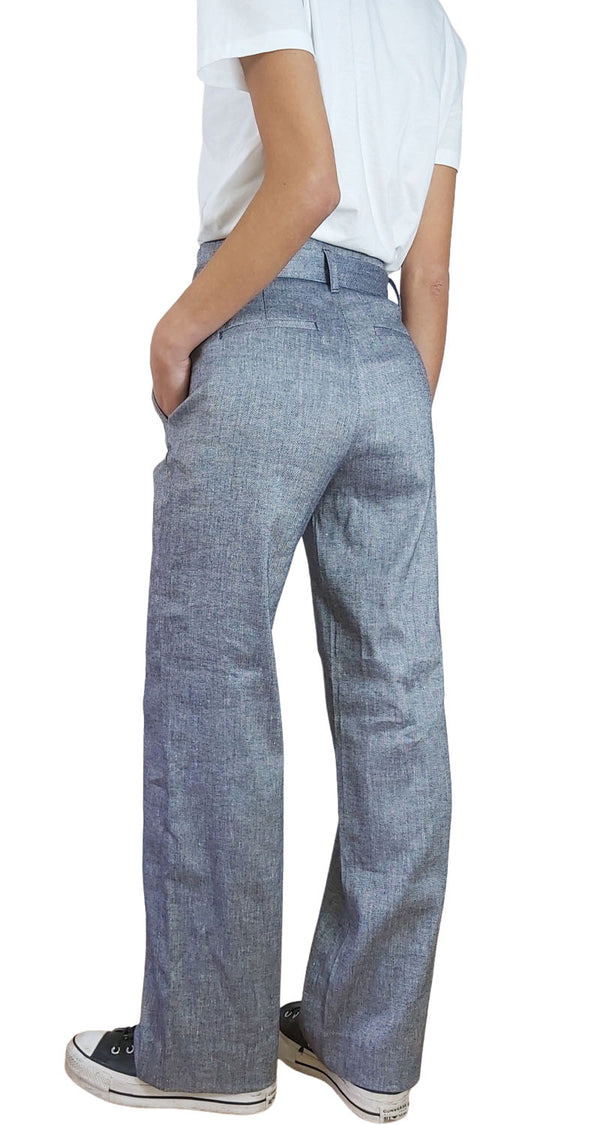 Pantalón Gris con Lazo