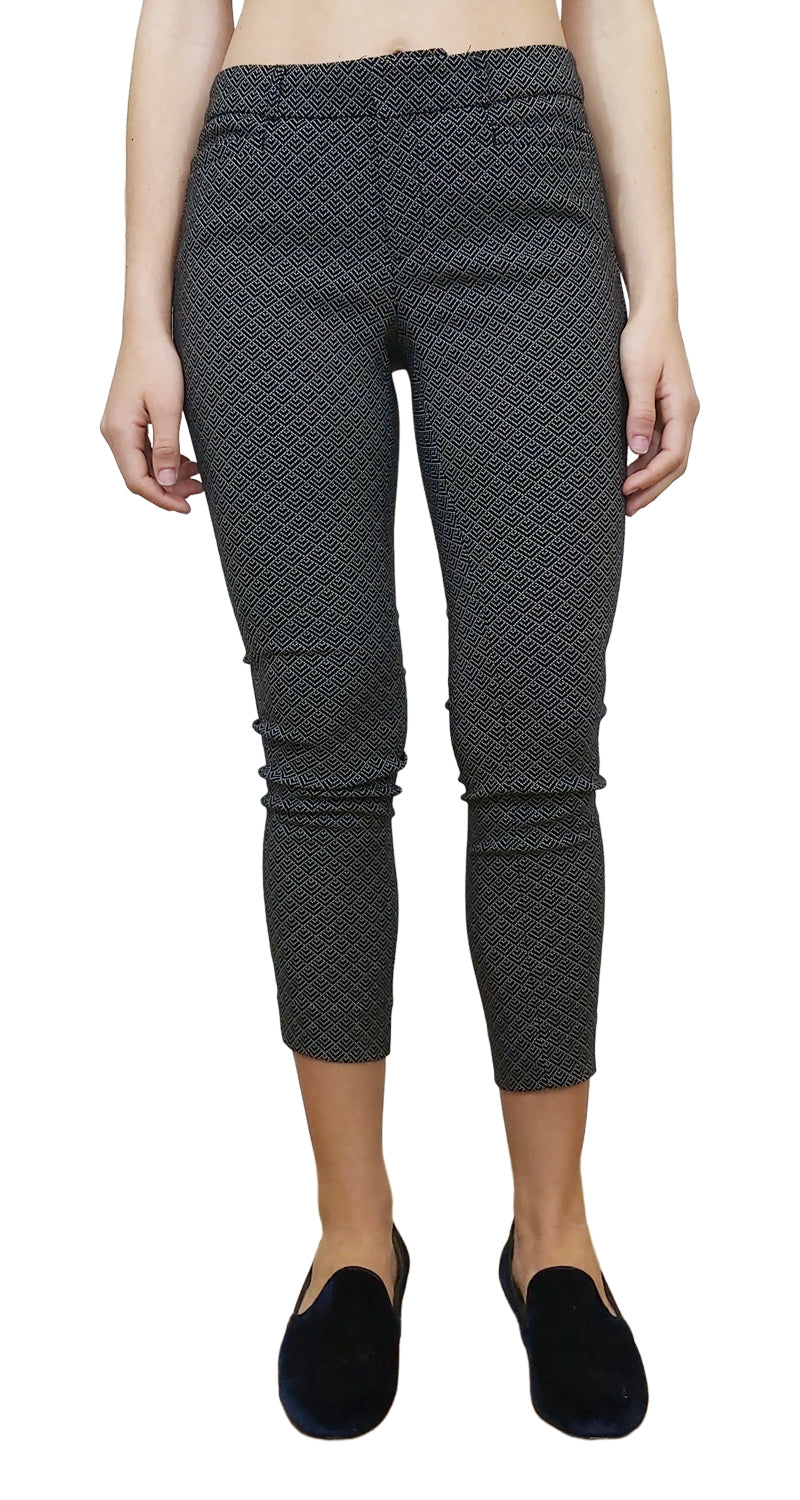 Pantalón Sloan Diseño Geométrico Negro