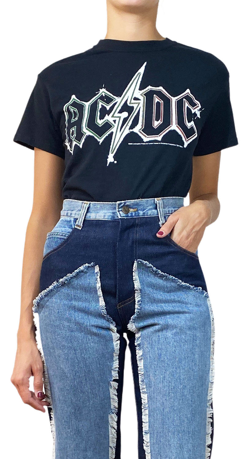 Polera AC/DC Craquelado