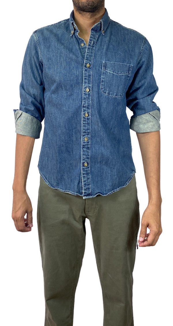 Camisa Denim Manga Larga