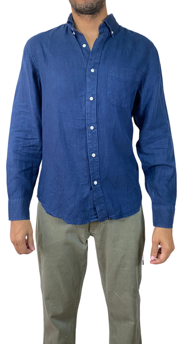 Camisa Azul Lino