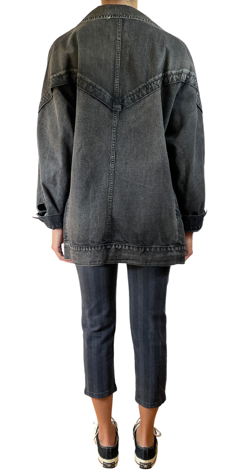 Chaqueta Denim Negra Oversize