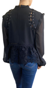 Blusa Encaje Negro