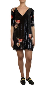 Vestido Embroidered and Sequinned