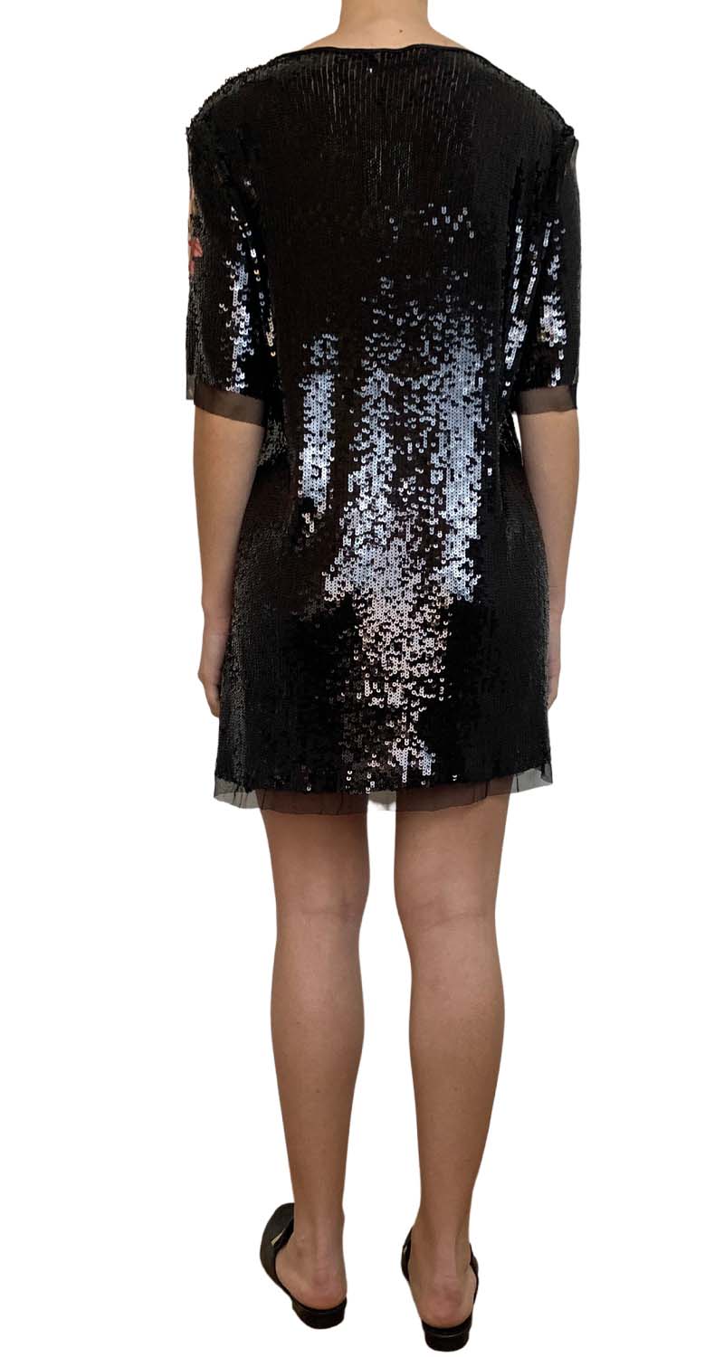 Vestido Embroidered and Sequinned