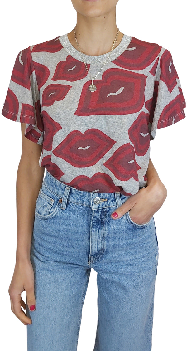 Polera Estampado Besos
