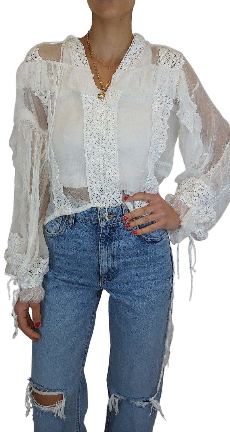 Blusa Texturizada Macrame