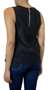 Polera Broderie Negra