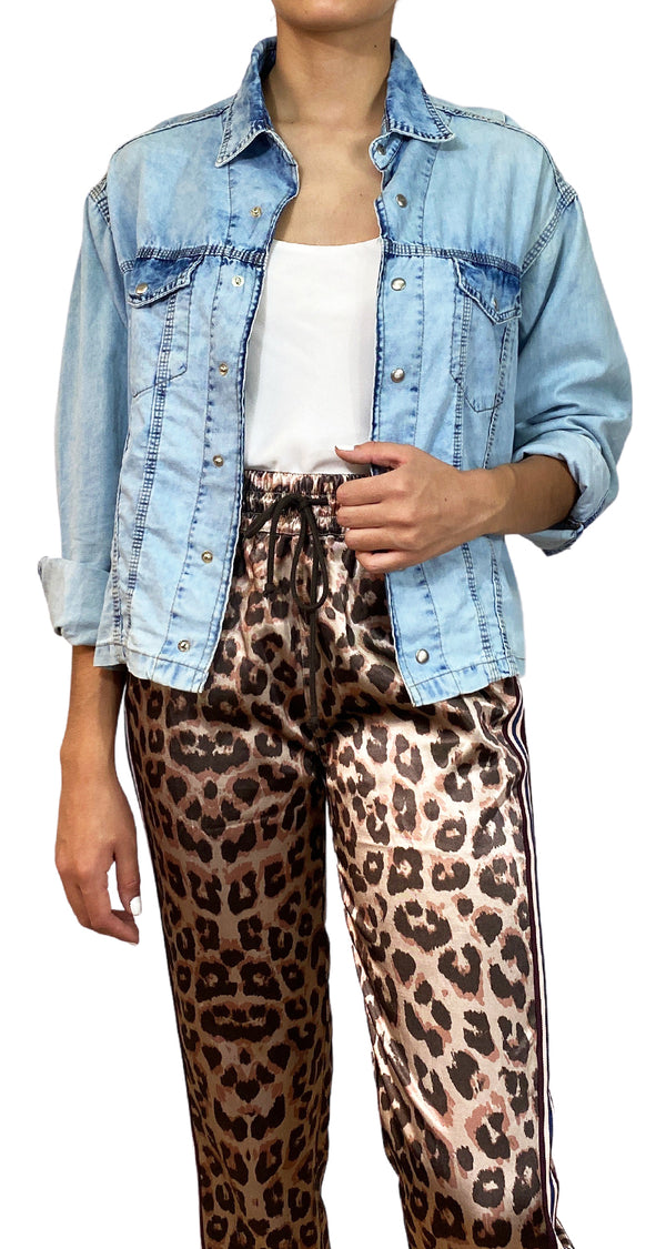 Blusa Denim Deslavada