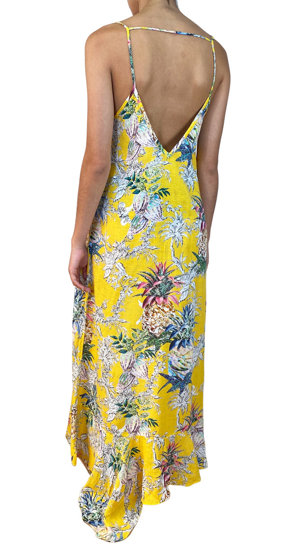 Vestido Amarillo Flores