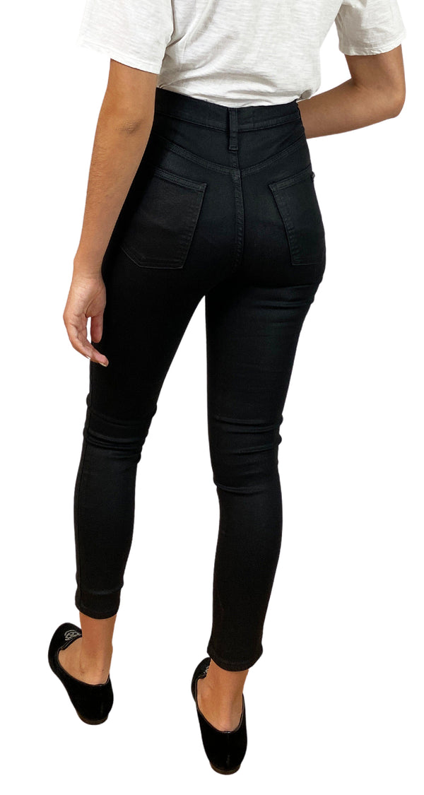 Jeans Negro Tiro Alto