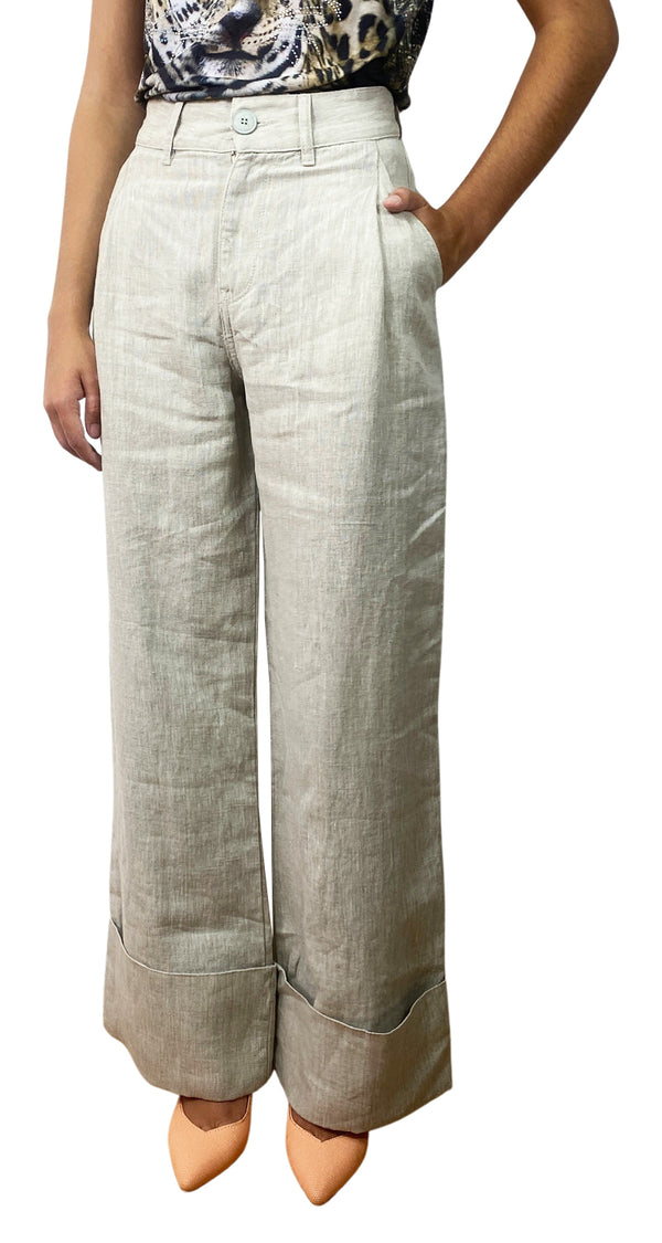 Pantalón Beige Palazzo