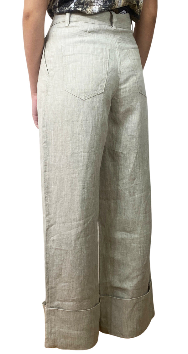 Pantalón Beige Palazzo