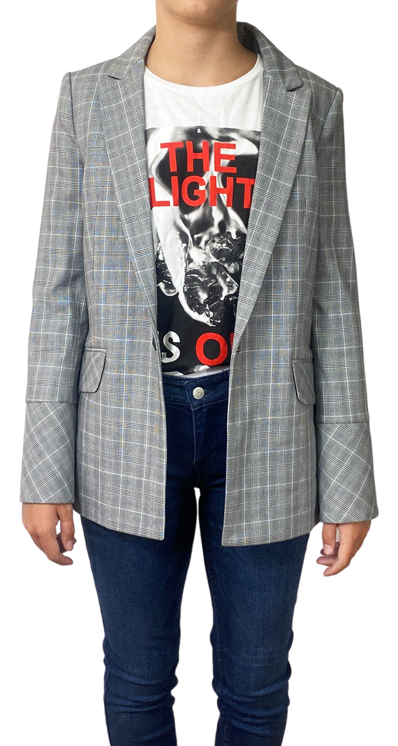Blazer Gris Cuadros