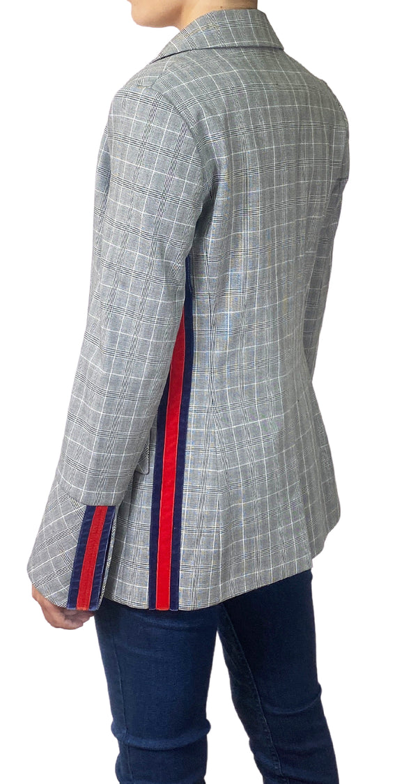 Blazer Gris Cuadros