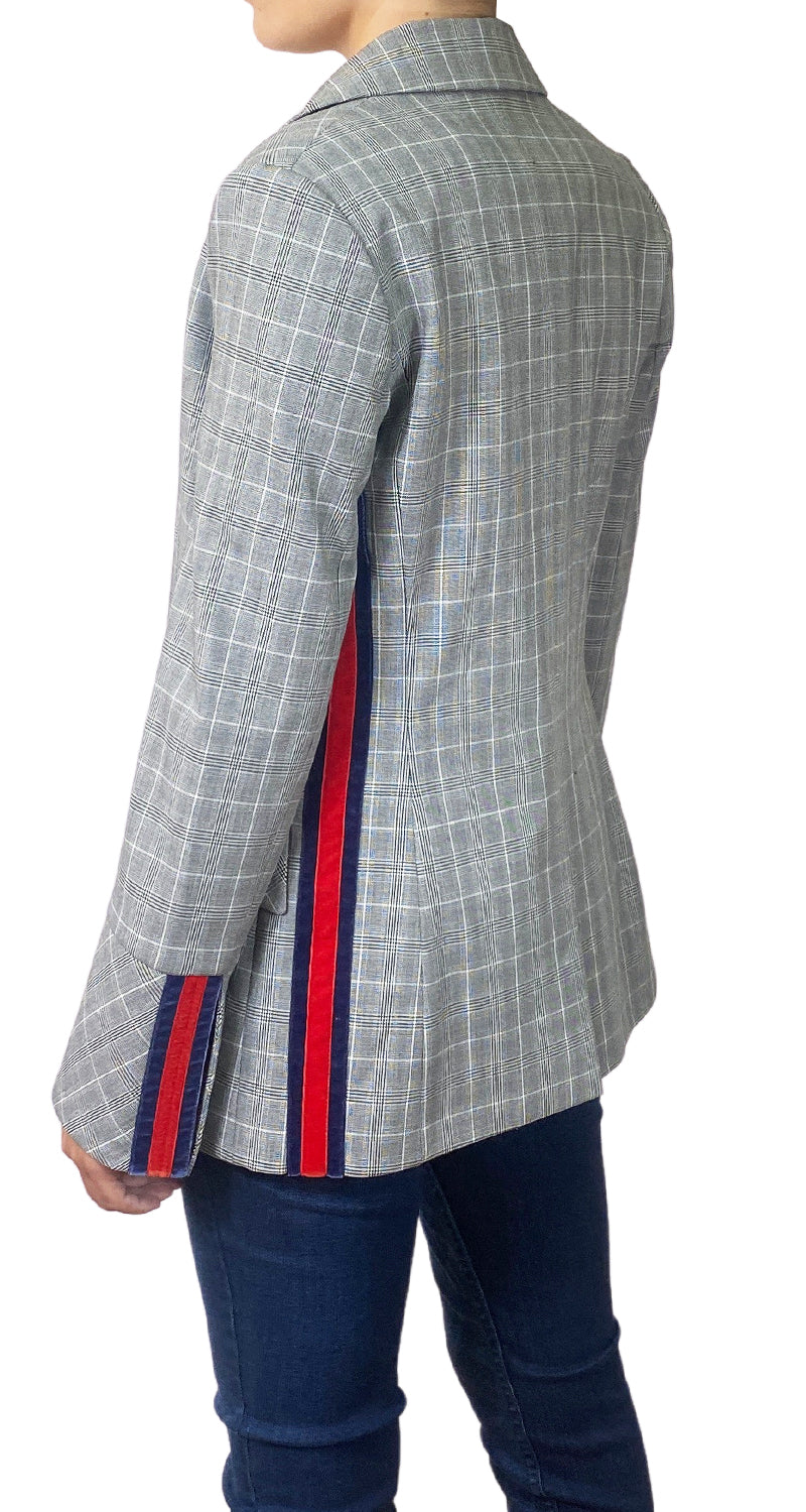Blazer Gris Cuadros