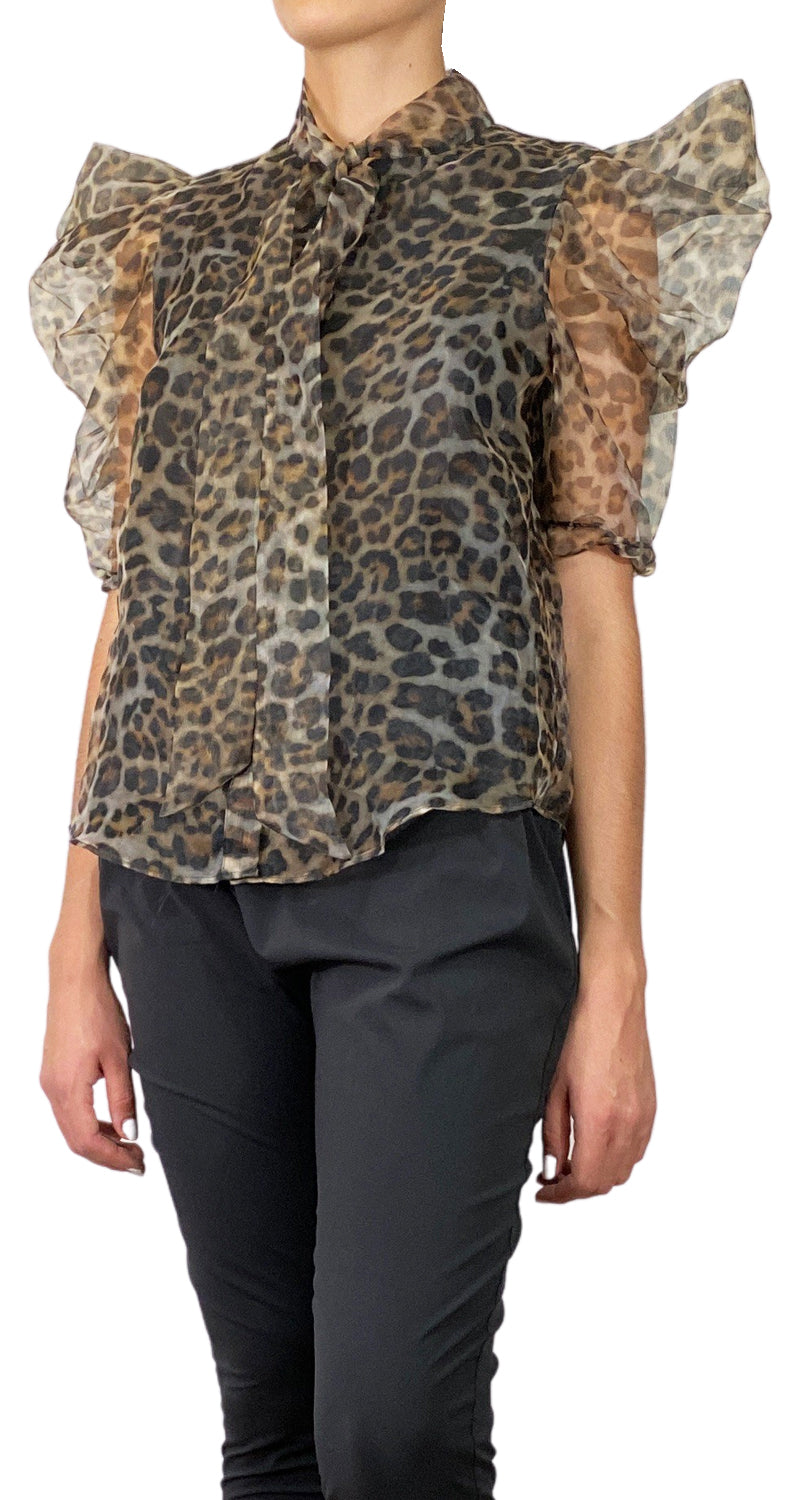 Blusa Traslúcida Animal Print