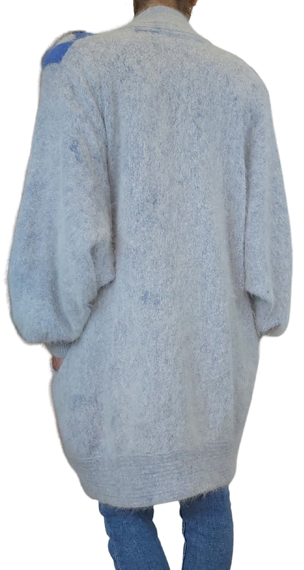 Cardigan Angora Gris Perlas