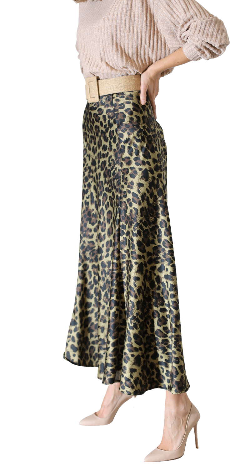 Maxi Falda Animal Print