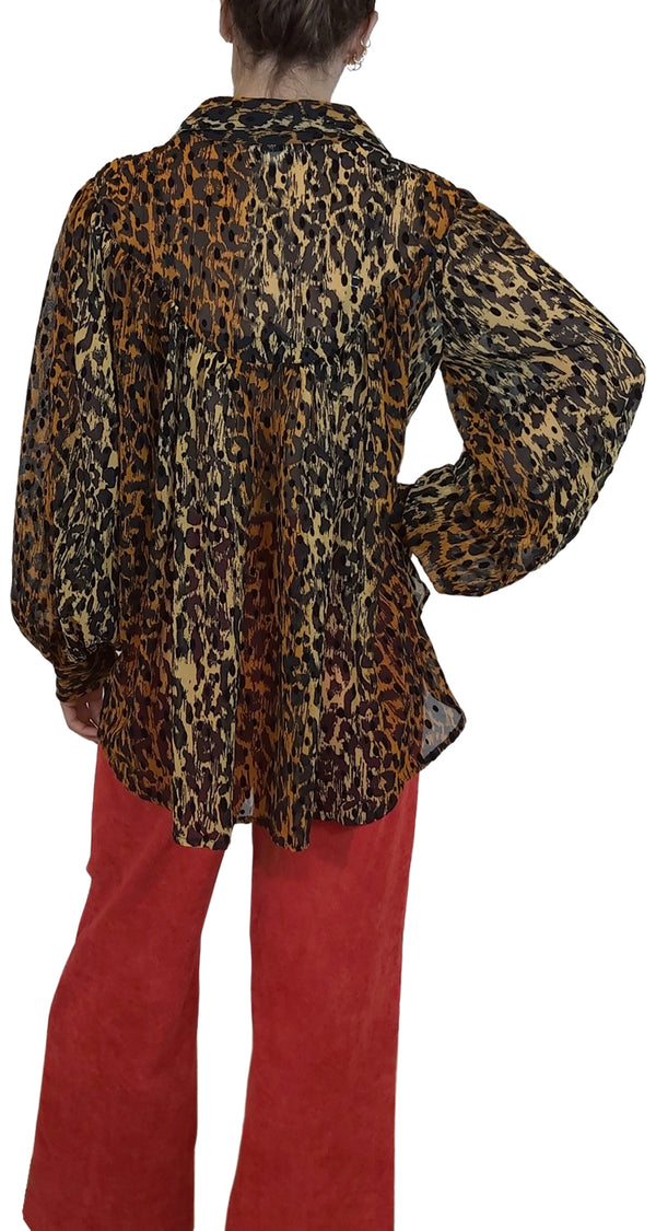 Blusa Animal Print Velvet