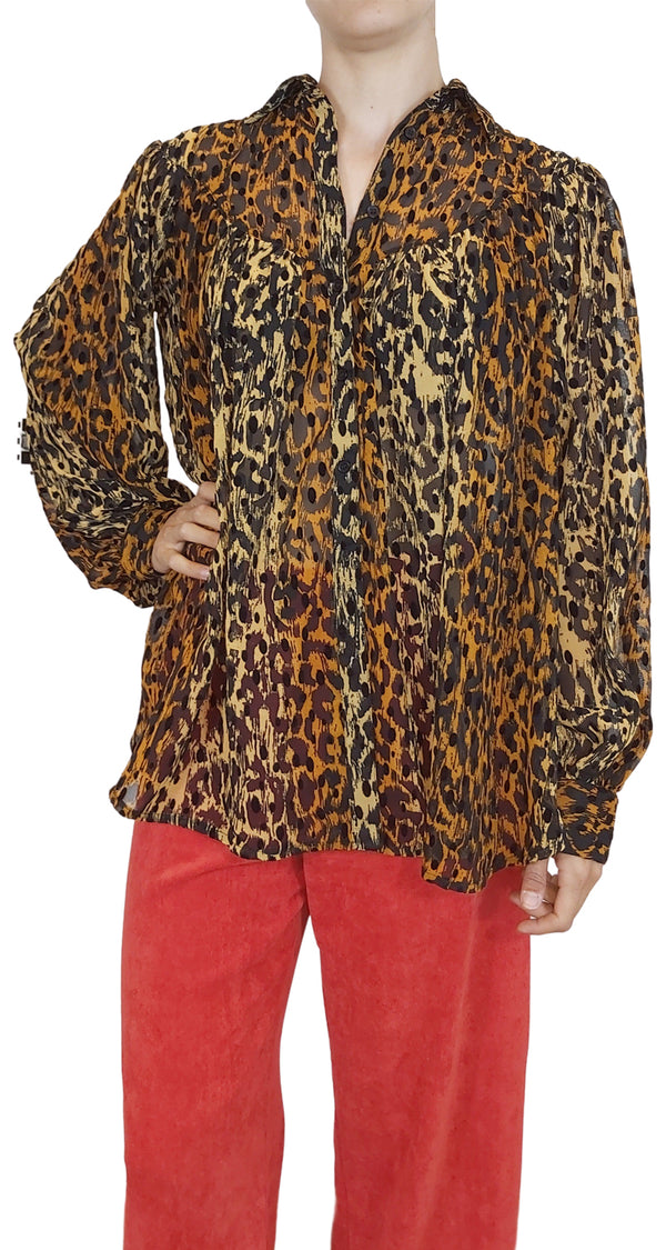 Blusa Animal Print Velvet