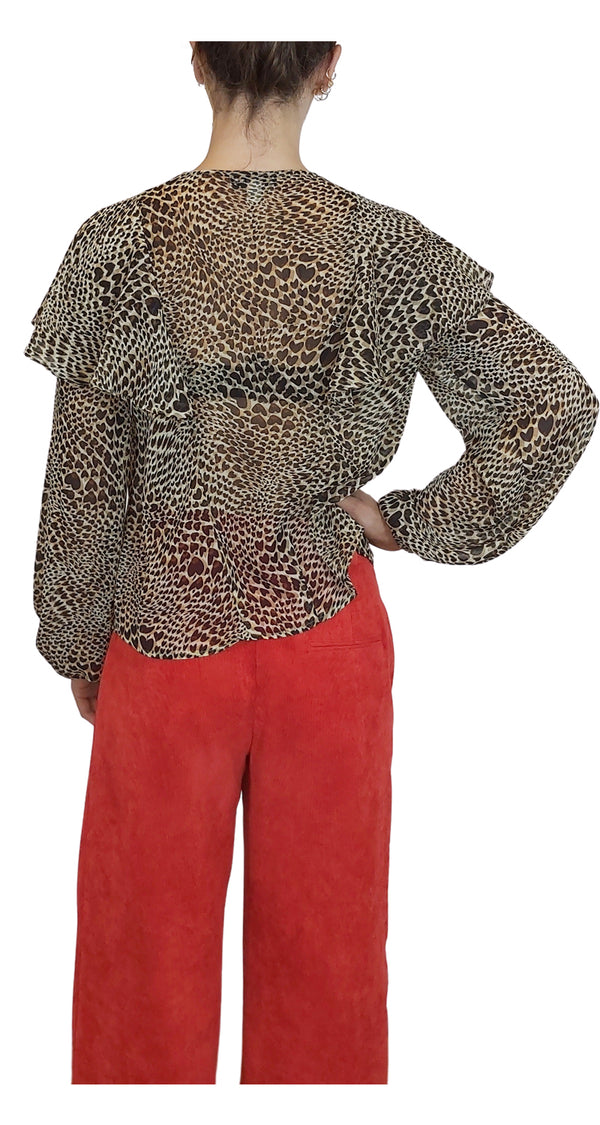 Blusa Animal Print Corazones