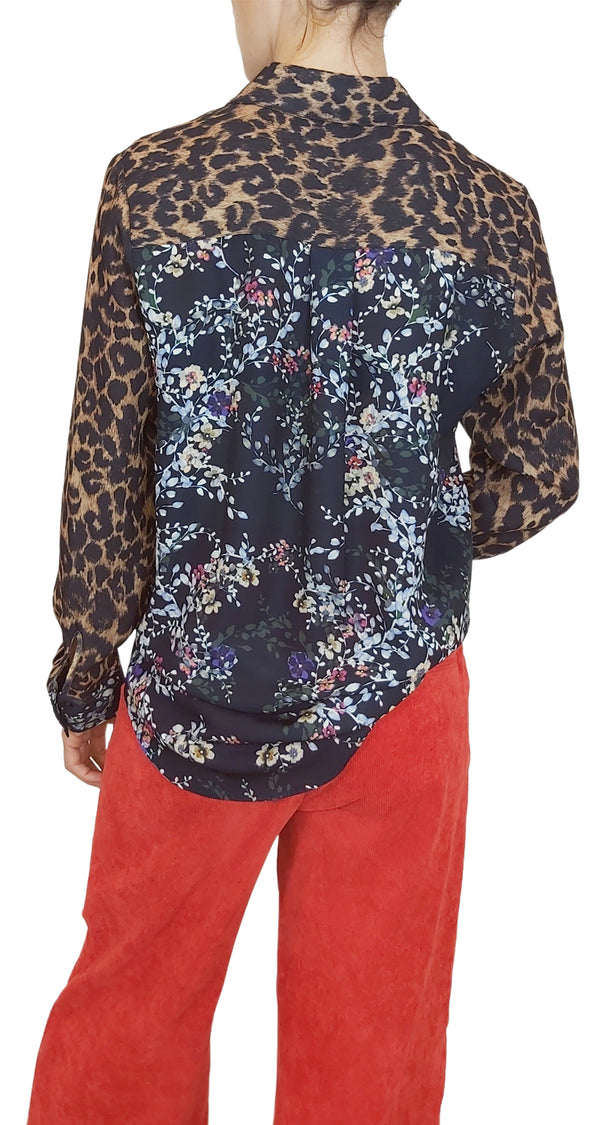 Blusa Floral Animal Print Multicolor