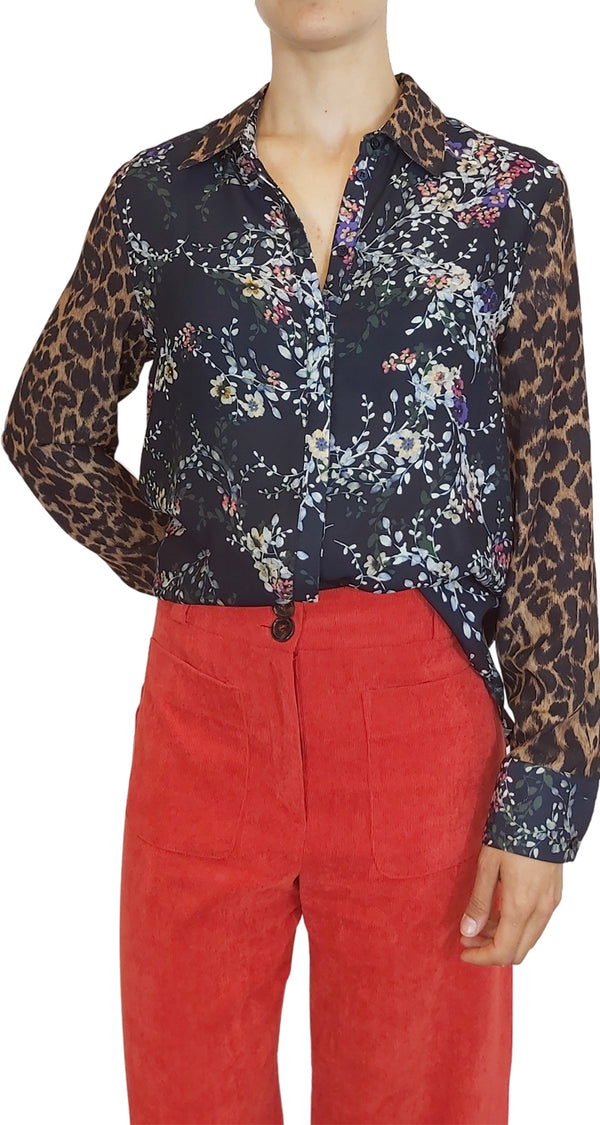 Blusa Floral Animal Print Multicolor