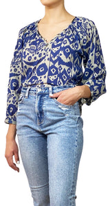 Blusas Azul Botones