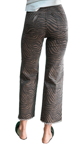 Pantalón Denim Animal Print Cebra