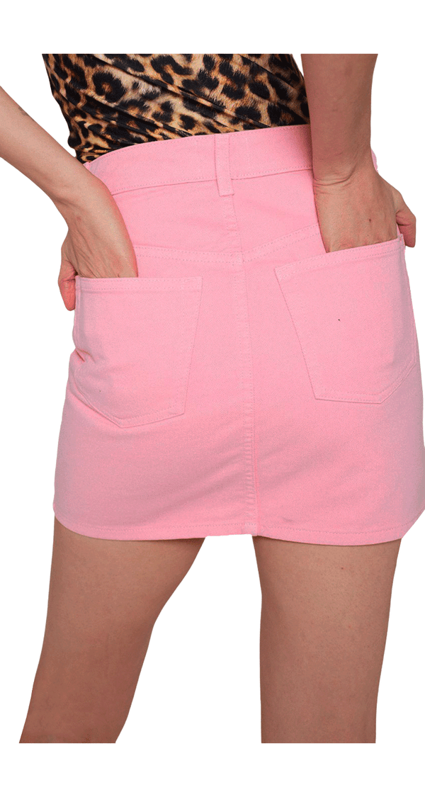 Falda Denim Rosa