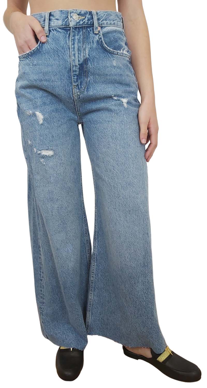 Destroyed Denim Palazzo