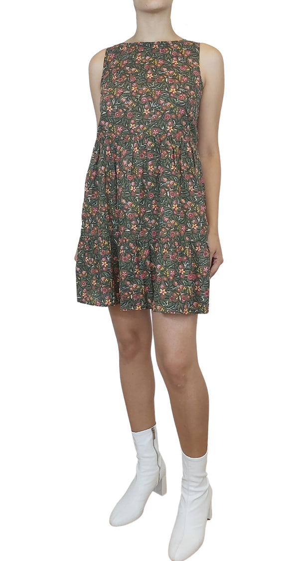 Vestido Fifi floral verde