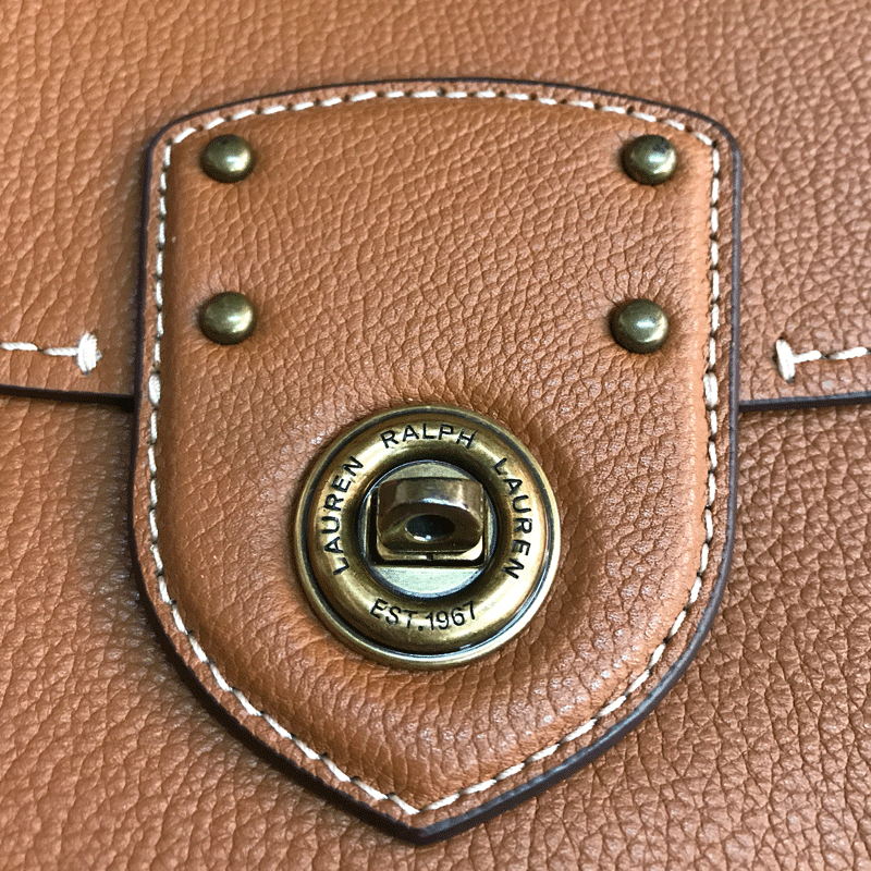 Cartera Vintage Cuero Café
