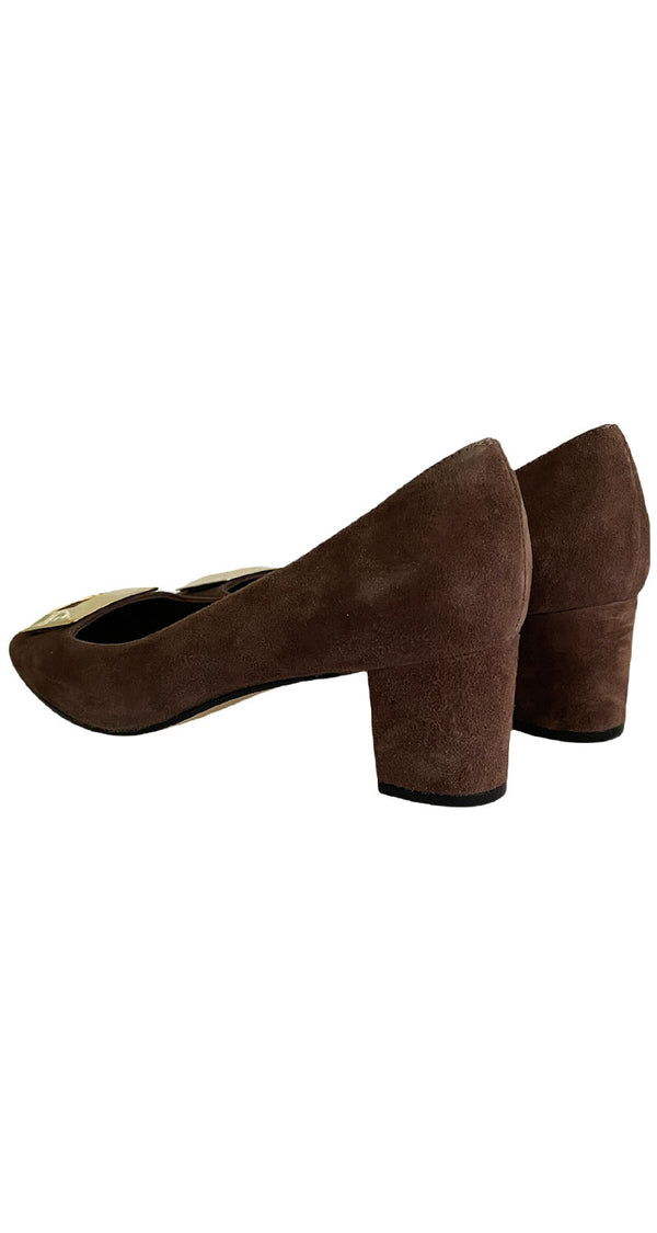 Zapato Punta Cuadrada Café