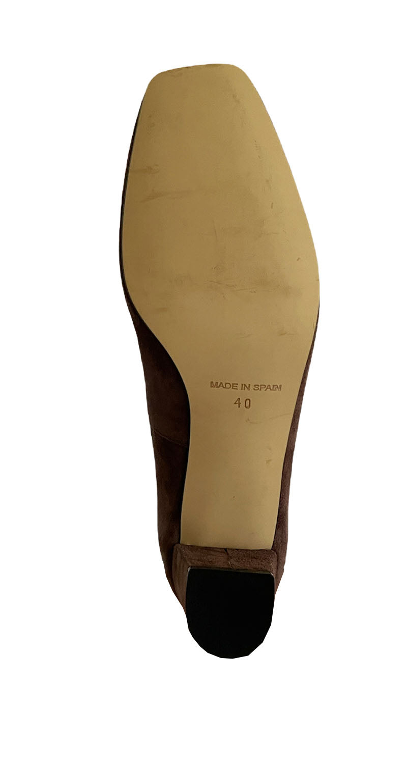 Zapato Punta Cuadrada Café